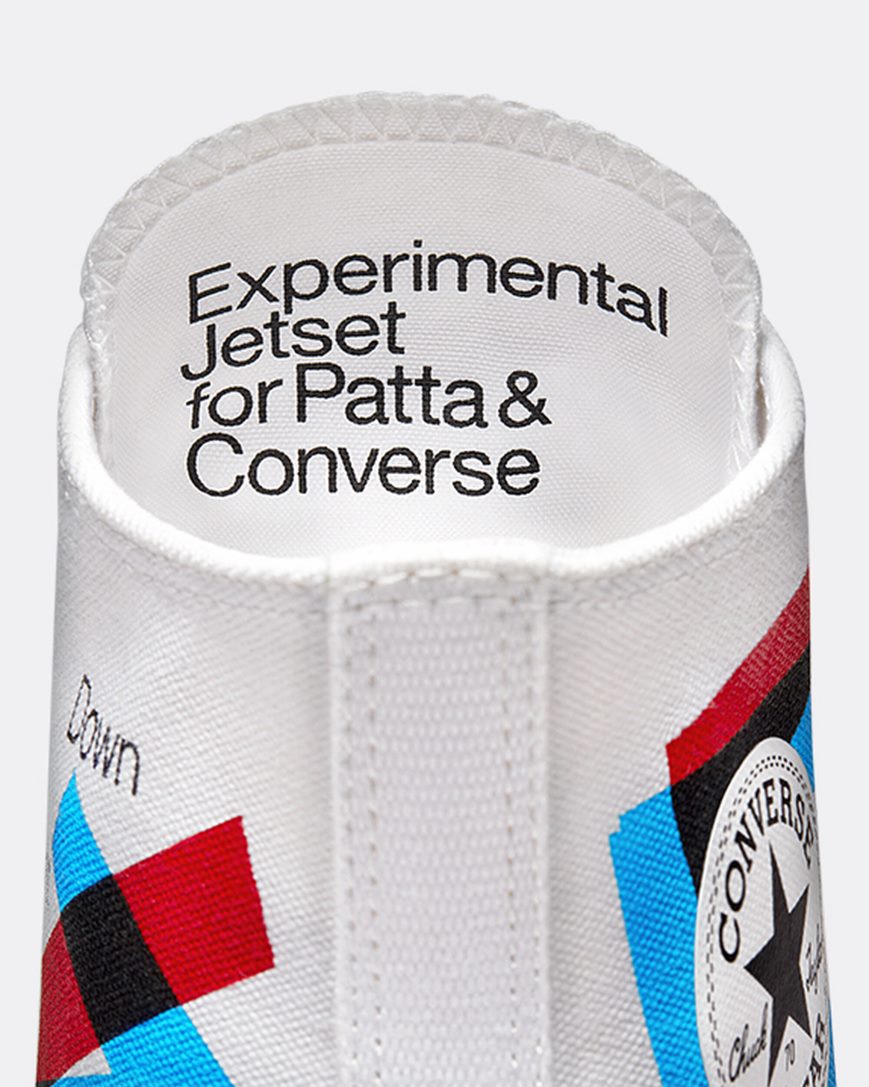 Tenisi Inalti Barbati Converse x Patta x Experimental Jetset Chuck 70 Albi Rosii Albastri | RO ZDRNY341